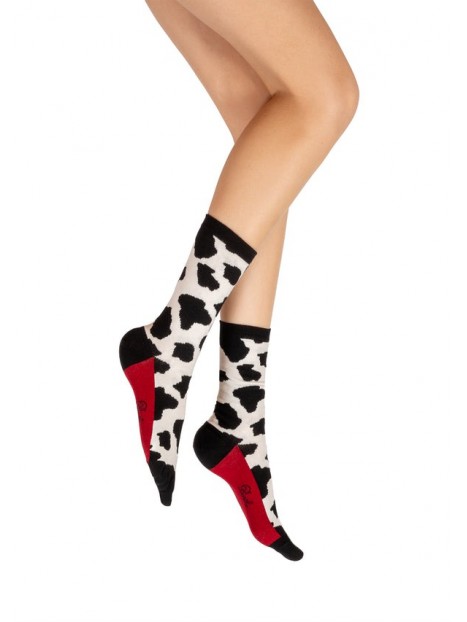 Chaussettes doigts de pieds femme Vache BADP22 3 - BERTHE AUX GRANDS PIEDS