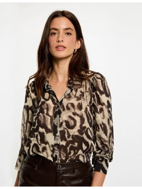Chemise imprimée léopard femme 252-CHLEO 900 - MORGAN