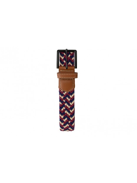 Ceinture tressée extensible beige rouge et bleue BB BEREBL - GARZINI