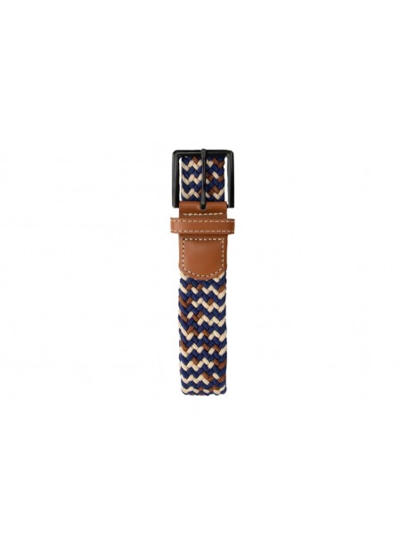 Ceinture tressée extensible marron bleu et blanche BB BRBEBL - GARZINI