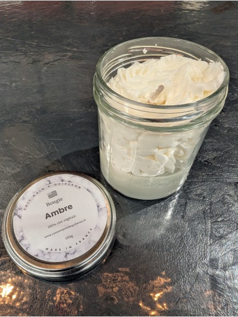 Bougie parfumée Ambre 100g - COSMETIQUES DE QUIBERON