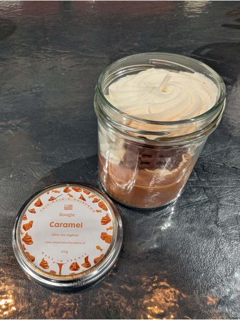 Bougie parfumée Caramel 100g - COSMETIQUES DE QUIBERON