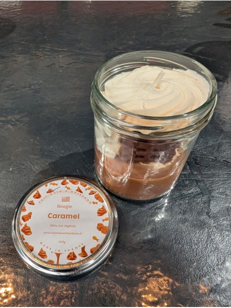 Bougie parfumée Caramel 100g - COSMETIQUES DE QUIBERON