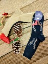 Chaussettes réversibles marines et beiges Cerf homme DAGG40 1 - DAGOBERT