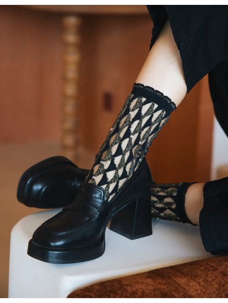 Chaussettes femme Arlecchino dorées ARL DOREE - ATELIER ST EUSTACHE