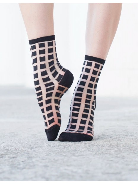 Chaussettes femme Ginza BLACK - ATELIER ST EUSTACHE