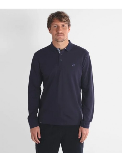 Polo manches longues marine NIROS XDPMC - OXBOW