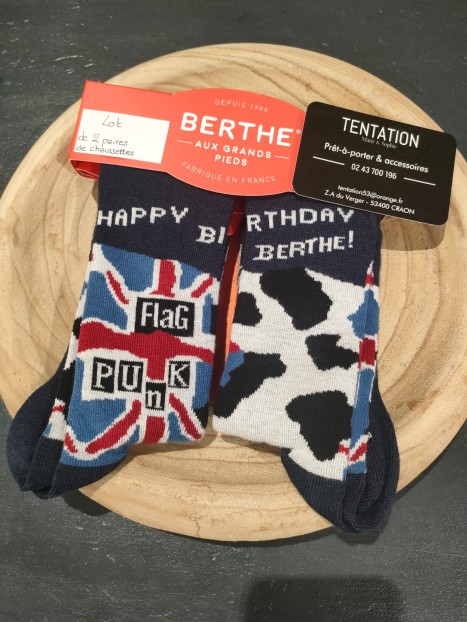 Lot de 2 paires de chaussettes BAHAPPY.999 - BERTHE AUX GRANDS PIEDS