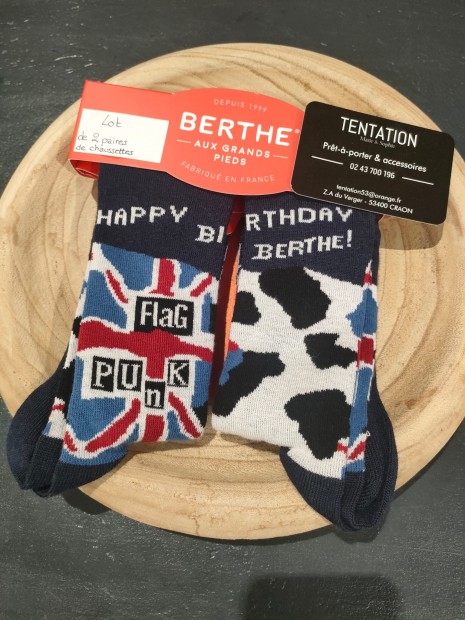 Lot de 2 paires de chaussettes BAHAPPY.999 - BERTHE AUX GRANDS PIEDS