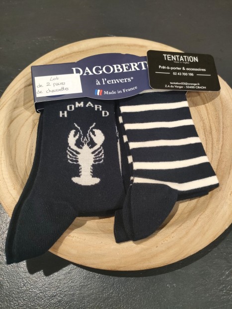 Lot de 2 paires de chaussettes homme D4PIEDS.999 - DAGOBERT