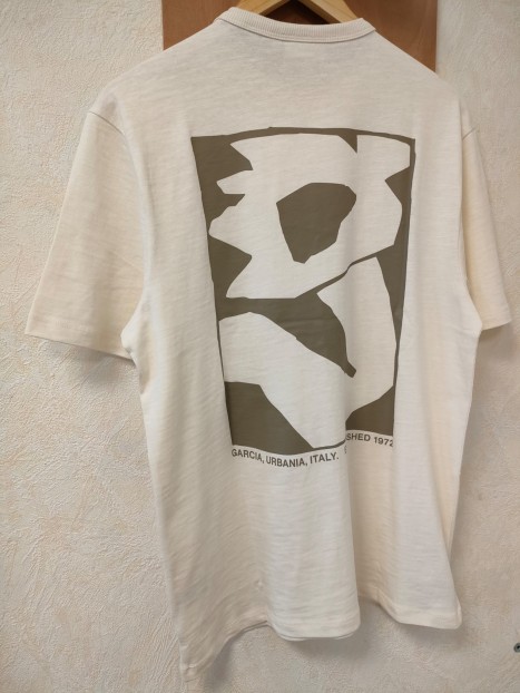 T-shirt blanc imprimé dos homme N261201 8267 - GARCIA