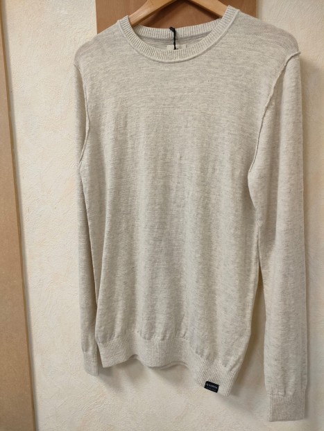 Pull beige col rond homme Z1194 625 - GARCIA