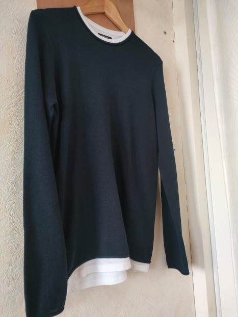 Pull marine col doublé homme 10059036 790 - TIFFOSI