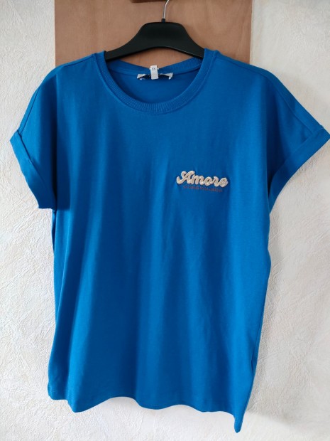 T-shirt femme bleu Amore O260001 5441 - GARCIA