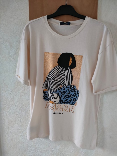 T-shirt femme imprimé O260006 4294 - GARCIA