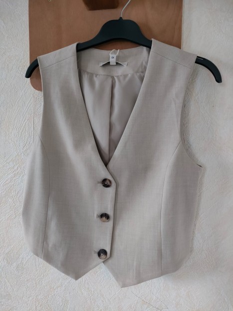 Veste habillée sans manches beige femme O260090 656 - GARCIA