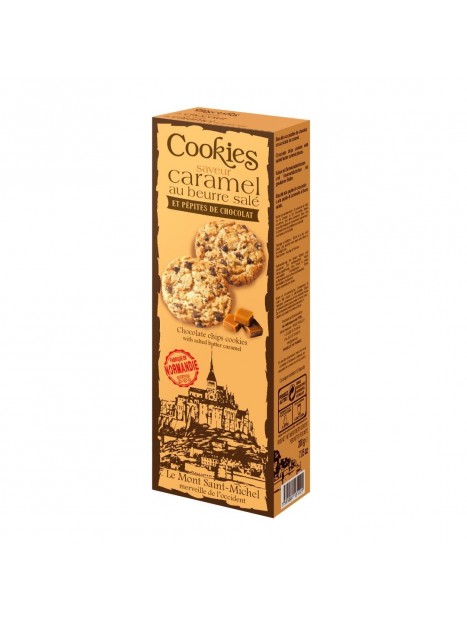 Cookies aux pépites de chocolat et éclats de caramel au beurre salé Mont-Saint-Michel 200g 30203500128 - MAISON DV