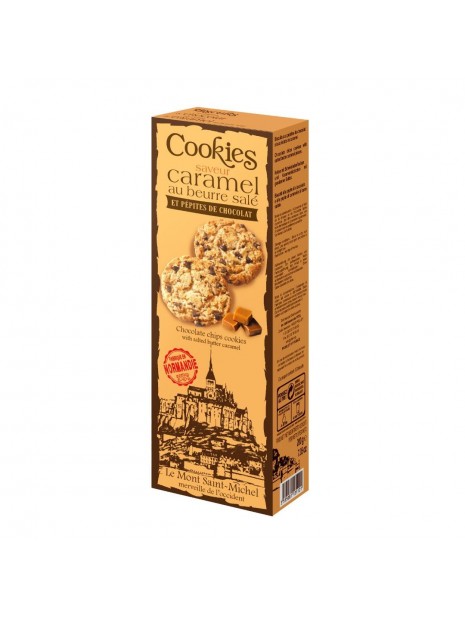 Cookies aux pépites de chocolat et éclats de caramel au beurre salé Mont-Saint-Michel 200g 30203500128 - MAISON DV