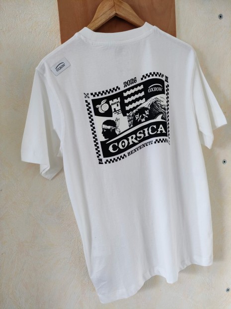 T-shirt blanc homme imprimé dos CORSICA XWHIT - OXBOW