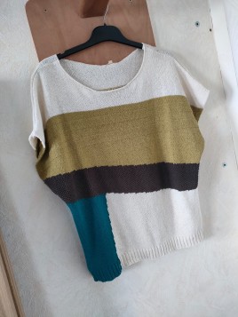 Pull femme col rond PU631S26 520 - LOLA ESPELETA