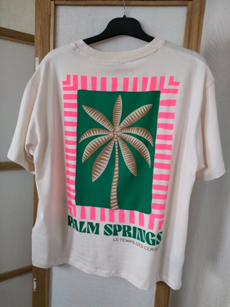 T-shirt femme craie imprimé dos Palm springs PALMS 1999 - LE TEMPS DES CERISES