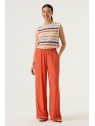 Débardeur pull écru à rayures femme P260241 4294 - GARCIA