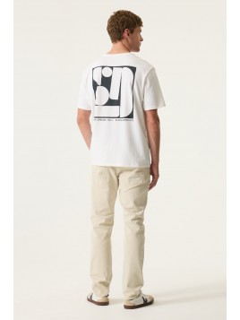 T-shirt blanc homme imprimé dos O261002 50 - GARCIA