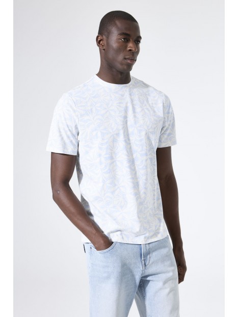 T-shirt homme imprimé bleu Z1034 6353 - GARCIA