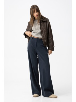 Pantalon marine jambes larges femme 10064604 798 - TIFFOSI