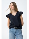 T-shirt manches courtes ajourées anthracite femme 10064849 798 - TIFFOSI