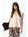 Blouse boutonnée beige 10064901 134 - TIFFOSI