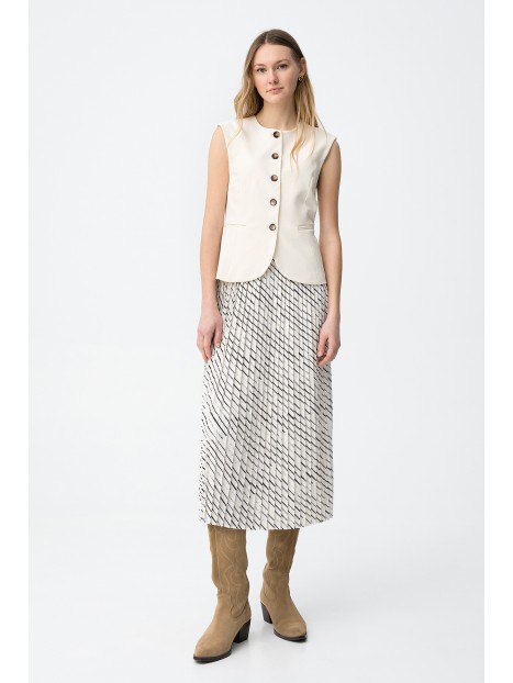 Robe beige sans manches à rayures 10065065 104 - TIFFOSI
