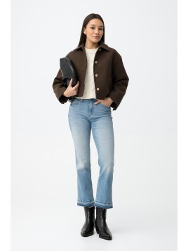 Jean court bleu clair femme 10065074 C1027 - TIFFOSI