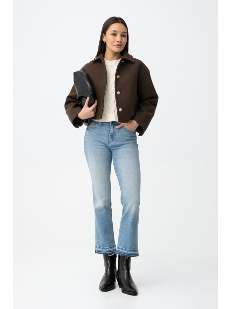 Jean court bleu clair femme 10065074 C1027 - TIFFOSI