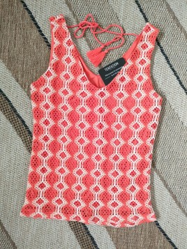 Débardeur maille corail imprimé P260221 9965 - GARCIA