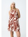 Robe sans manches brique et beige imprimée 10065228 152 - TIFFOSI