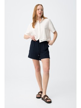Short élastiqué marine femme 10065273 798 - TIFFOSI