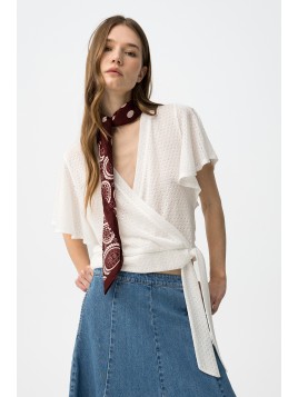 T-shirt blanc à motif de croix 10065788 001 - TIFFOSI