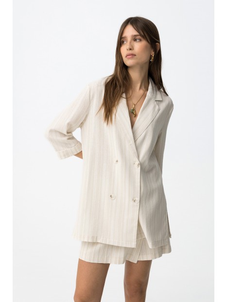 Blazer beige oversize femme 10066279 152 - TIFFOSI