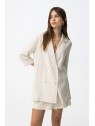 Blazer beige oversize femme 10066279 152 - TIFFOSI