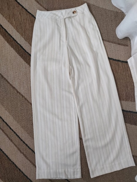 Pantalon beige jambes larges femme 10064610 152 - TIFFOSI