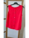 Débardeur boutonné rouge femme 41702 4030 - SOYACONCEPT