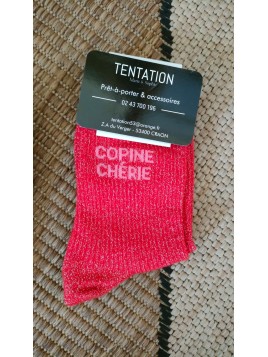 Chaussettes rouges Copine chérie