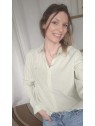Chemise femme à rayures verte FC26165