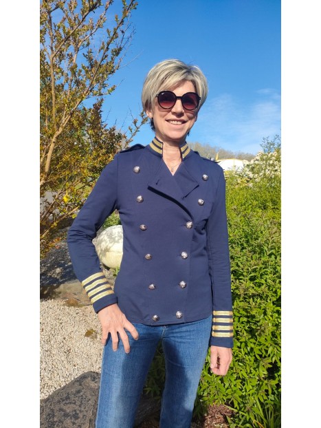 Veste officier courte bleue