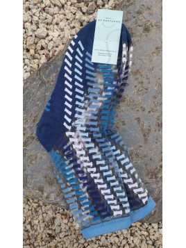 Chaussettes femme Azulejos Blue AZUBL - ATELIER ST EUSTACHE
