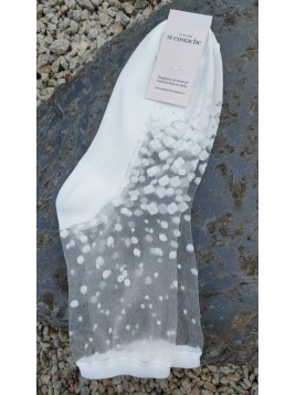 Chaussettes femme Nakameguro WHITE - ATELIER ST EUSTACHE