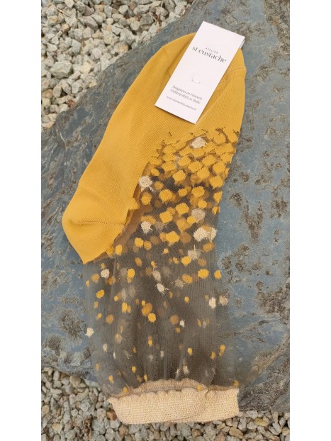 Chaussettes femme Nakameguro OCRE - ATELIER ST EUSTACHE