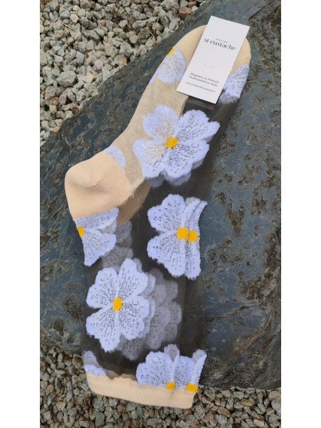 Chaussettes femme Murano CREME - ATELIER ST EUSTACHE