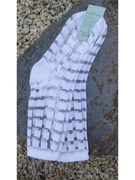 Chaussettes femme Ginza WHITE - ATELIER ST EUSTACHE